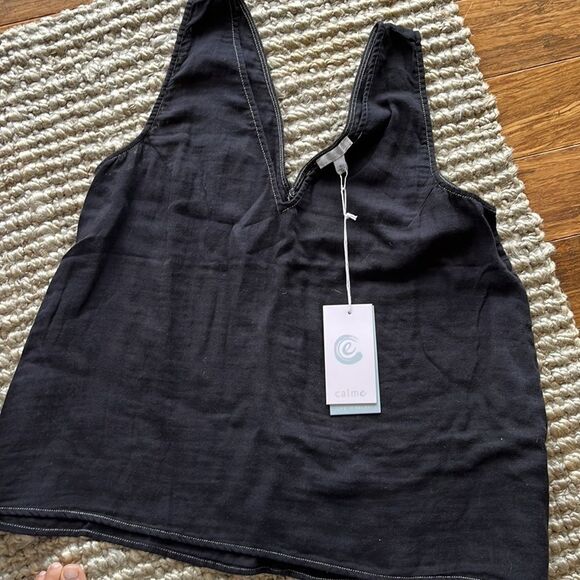 Nwt johnny was CALME black drape tank top - Picture 4 of 6
